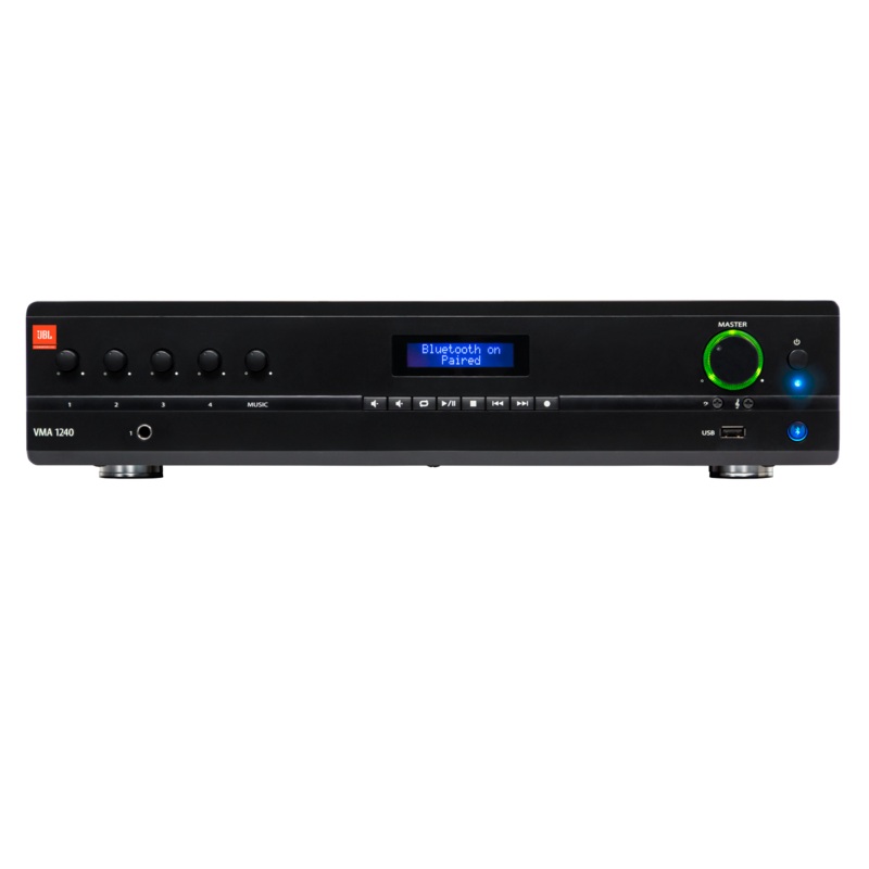 JBL VMA1240 Bluetooth-Enabled Mixer Amplifier (5-In/1-Out) – 240W