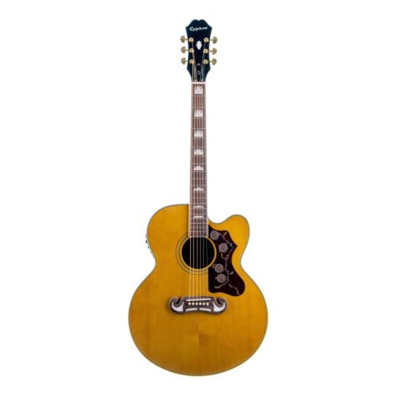 Epiphone J-200 EC Series Acoustic Electric Guitar (Vintage Natural)