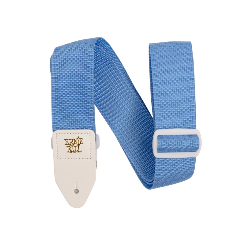 Ernie Ball 5348EB Polypro Guitar Strap (Soft Blue & White) – 2″