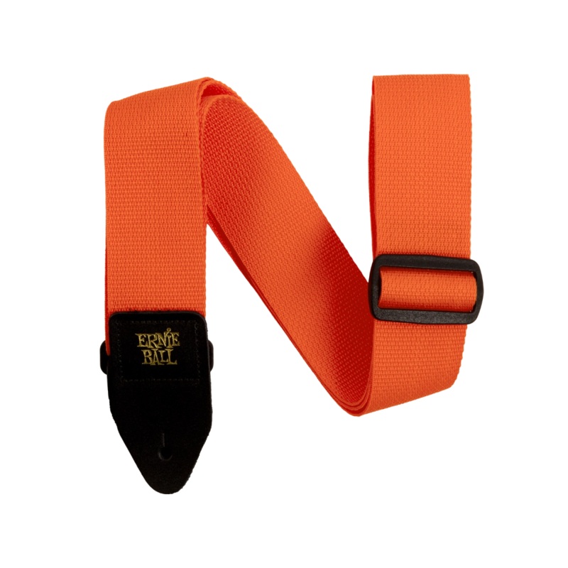 Ernie Ball 5353EB Polypro Guitar Strap (Orange & Black) – 2″