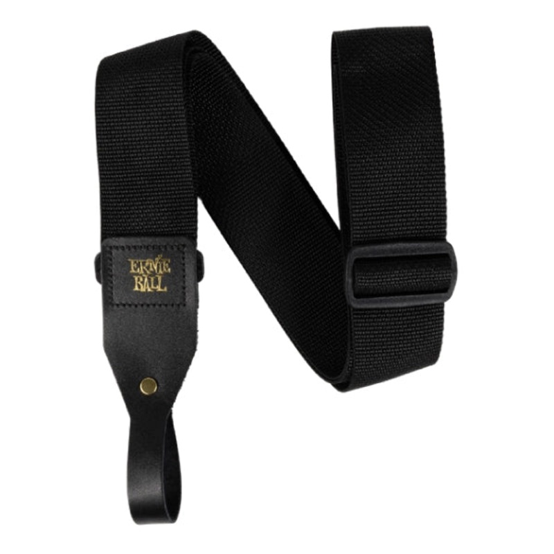 Ernie Ball 5365EB Acoustic Polypro Guitar Strap (Black) – 2″