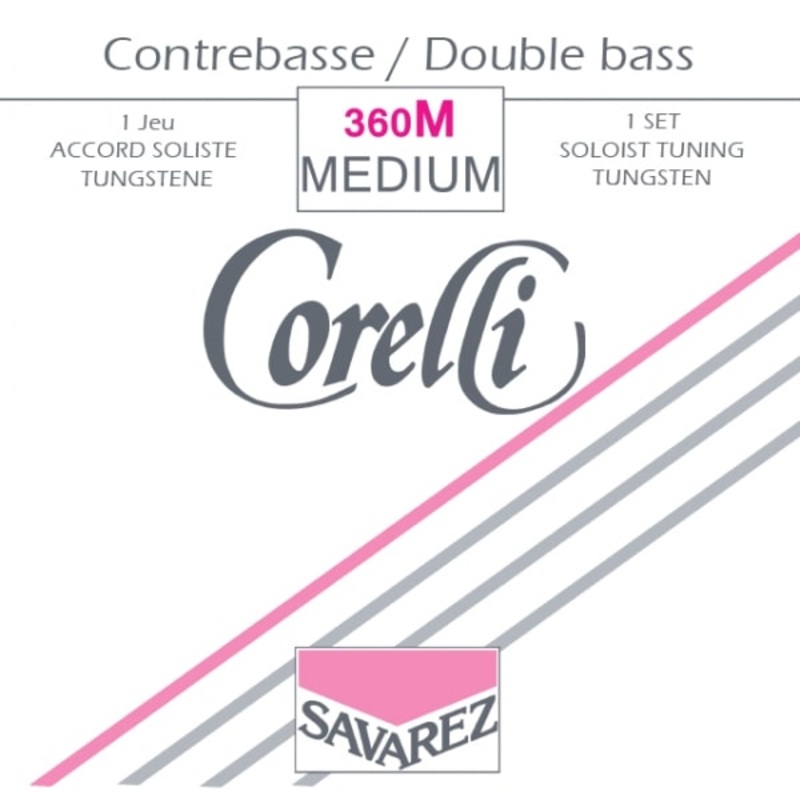 Savarez 360M Corelli Tungsten Double Bass String Set – Medium Tension