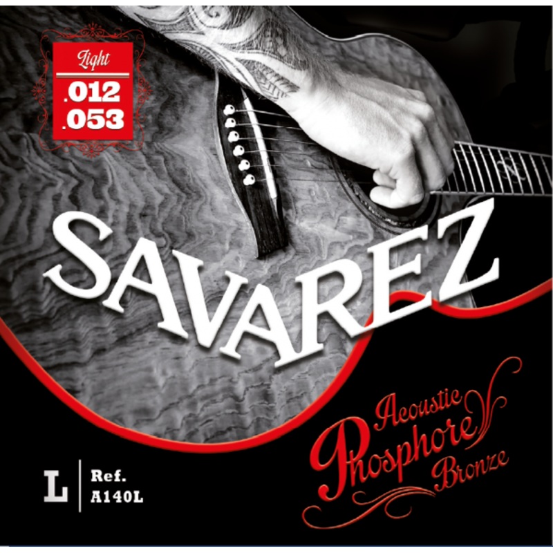 Savarez A140L Acoustic Phosphore Bronze Acoustic Guitar String Set – Light