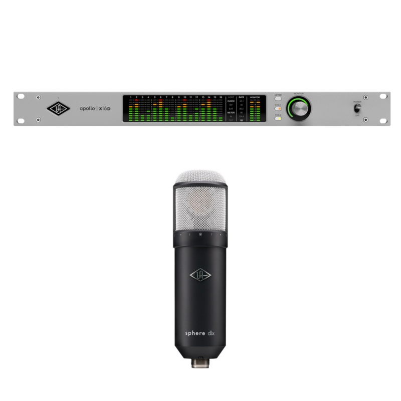 Universal Audio APLLO X16D ULTIMATE+ Edition Thunderbolt Audio Interface with Dante + FREE Universal Audio MIC-UADLX Sphere DLX Modeling Microphone (BUNDLE)