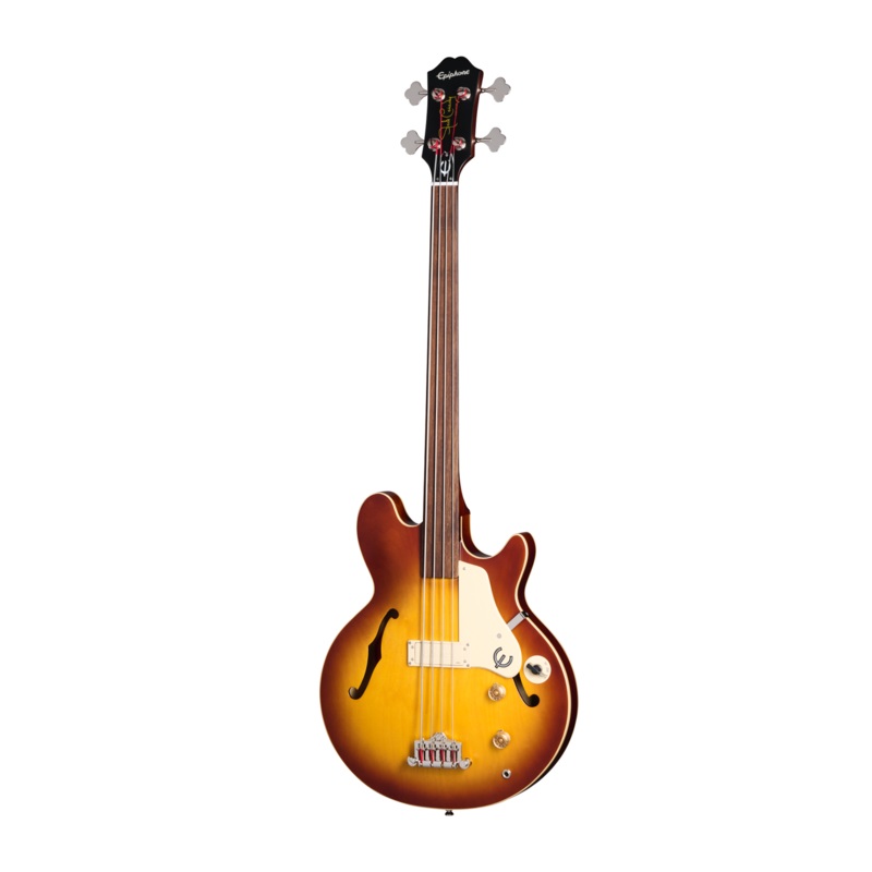Epiphone EOJBARTNHF Jack Casady Fretless Electric Bass (Aged Royal Tan)