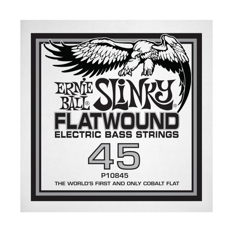 Ernie Ball 10845EB Slinky Flatwound Electric Bass String – .045