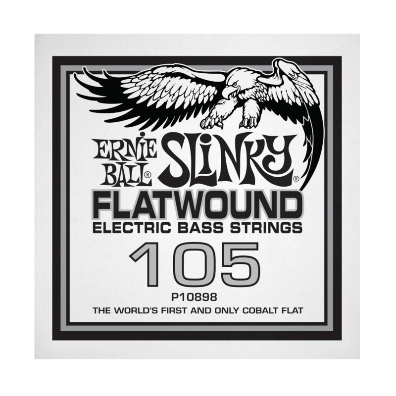 Ernie Ball 10898EB Slinky Flatwound Electric Bass String – .105