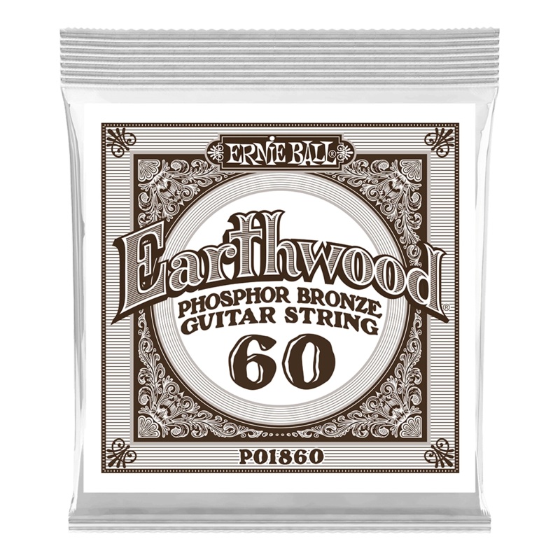 Ernie Ball 1860EB Earthwood Phosphor Bronze Acoustic Guitar String – .060