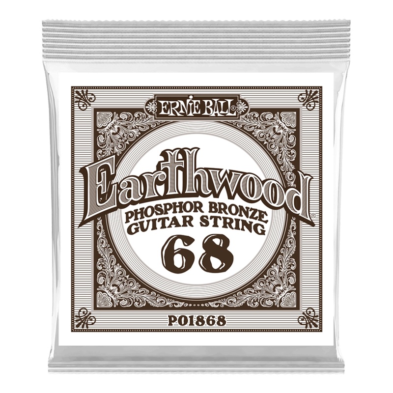 Ernie Ball 1868EB Earthwood Phosphor Bronze Acoustic Guitar String – .068