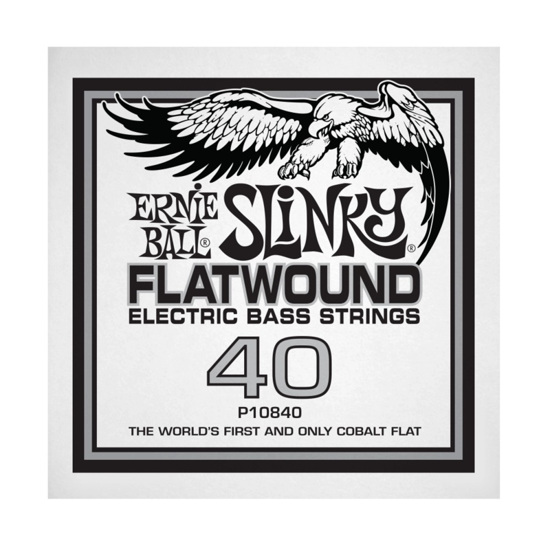 Ernie Ball10840EB Slinky Flatwound Electric Bass String – .040