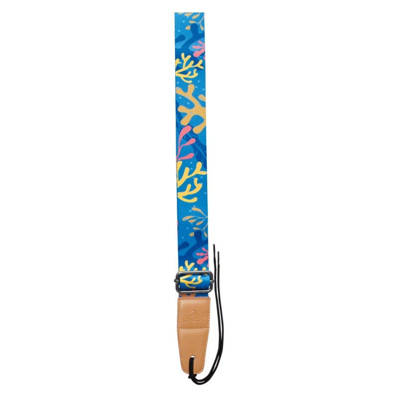 Leho LH-STR-TSLB Colourful Ukulele Strap (Tropical Sea Life Blue)