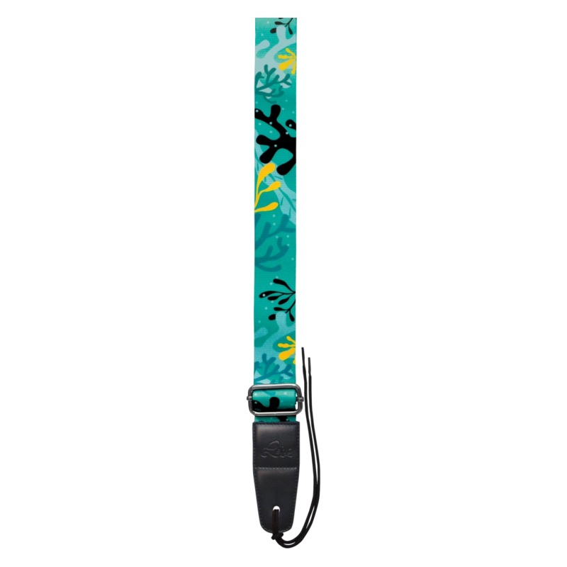 Leho LH-STR-TSLG Colourful Ukulele Strap (Tropical Sea Life Green)