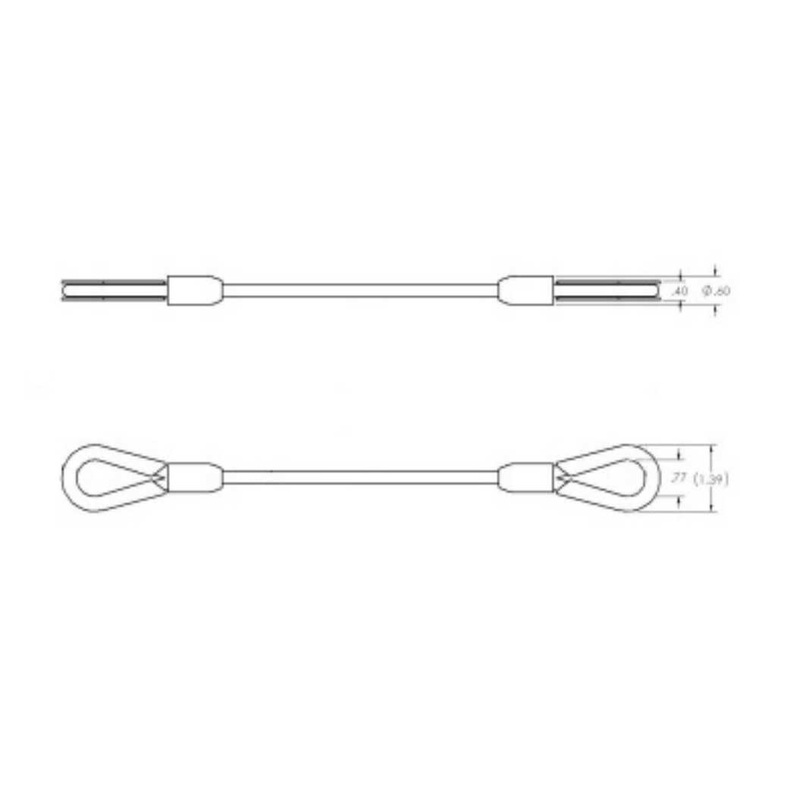 Adaptive Technologies Group FC-072 Wire Rope Sling – 72″