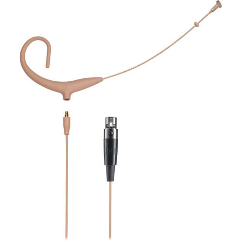Audio-Technica BP894xCT4-TH MicroSet Cardioid Condenser Headworn Microphone and Detachable Cable – Beige, TA4F