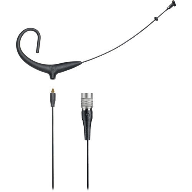 Audio-Technica BP894xcW MicroSet Cardioid Condenser Headworn Microphone and Detachable Cable – Black, 4-Pin Hirose