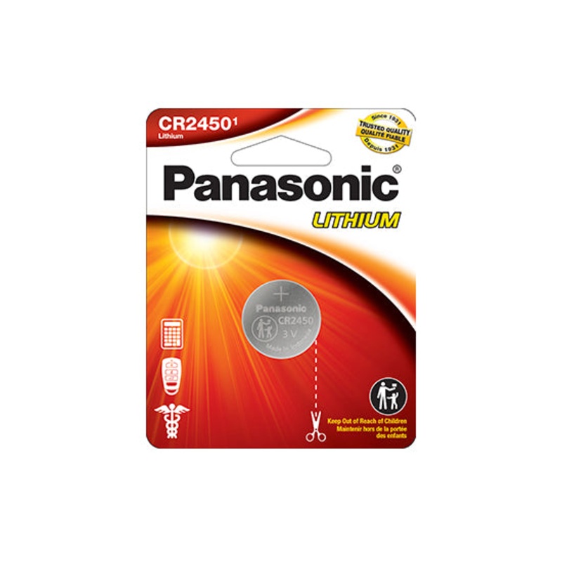 Panasonic CR2450PA1BL 3.0 Volt Lithium Coin Cell Battery – 1 Pack