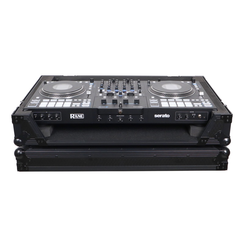 ProX XS-RANEFOURWBL ATA Flight Style Road Case For RANE Four or RANE Performer DJ Controller with 1U Rack Space and Wheels (Black Finish)