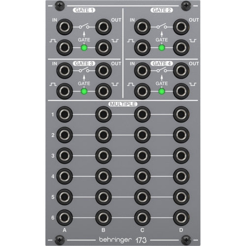 Behringer 173 QUAD GATE and Multiples Eurorack Module (DEMO)