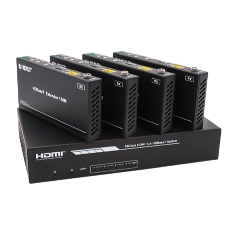 Covid D1H4B-200 1×4 4K HDMI Splitter With 4 Receiver