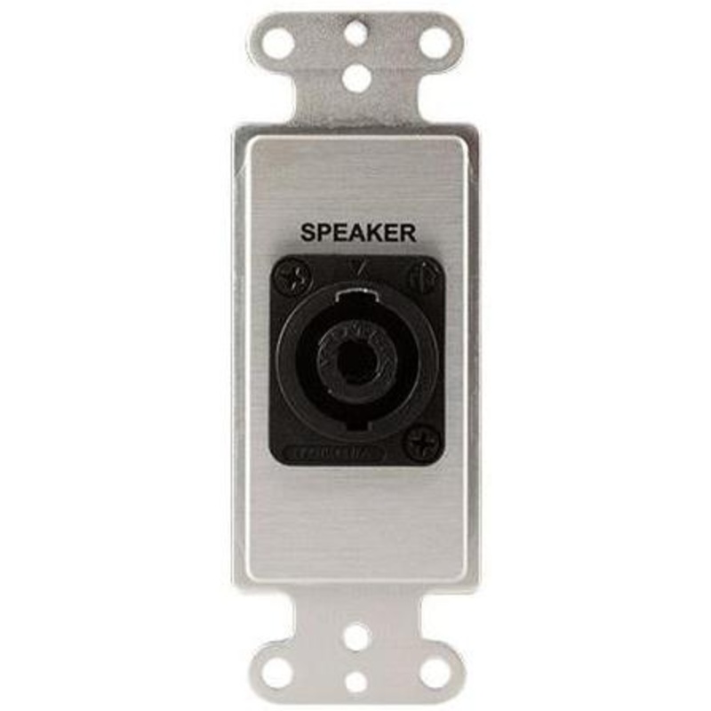 Covid D1124T-CA Neutrik 4 Pole Speakon Terminal Block Wall Plate (Clear Anodized)