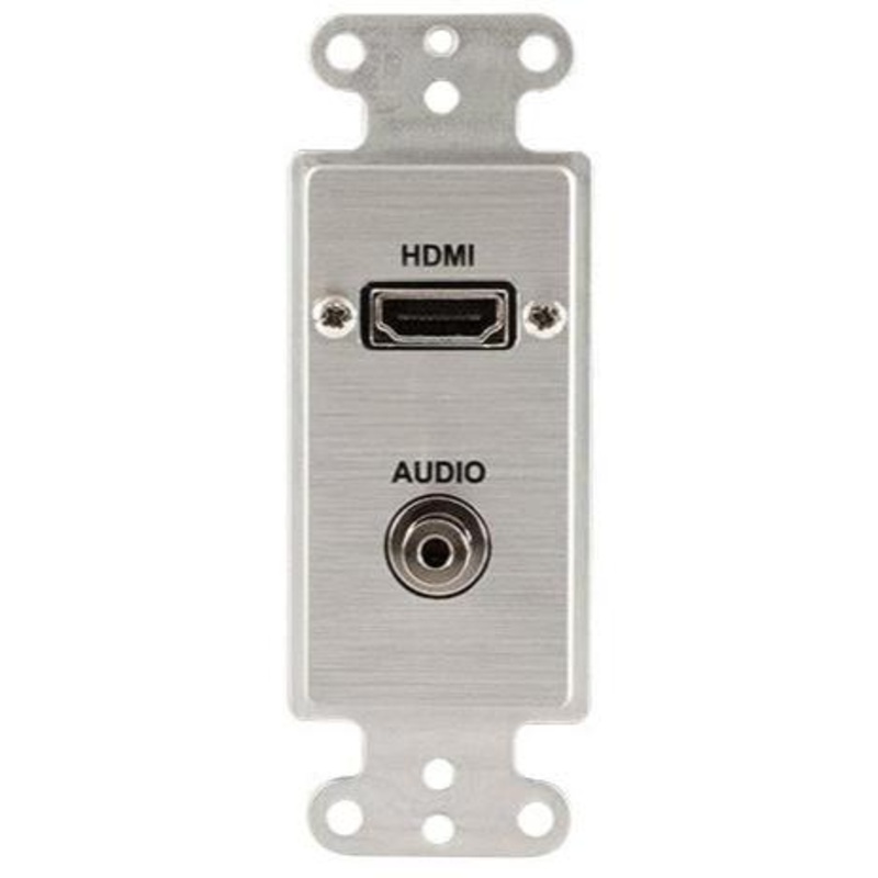 Covid D1201M-CA HDMI Pigtail Female and Audio Input Wall Plate (Clear Anodized)