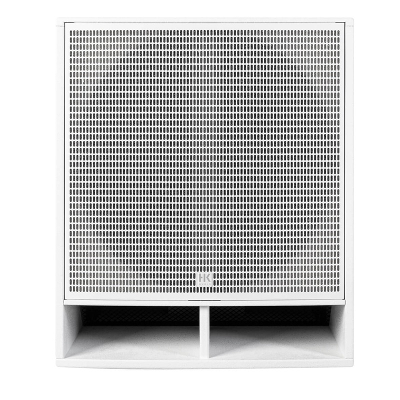 HK Audio FINEO FO S118 F 2000 Watt Install Sub Flyable Reflex 8 ohm (White) – 18″