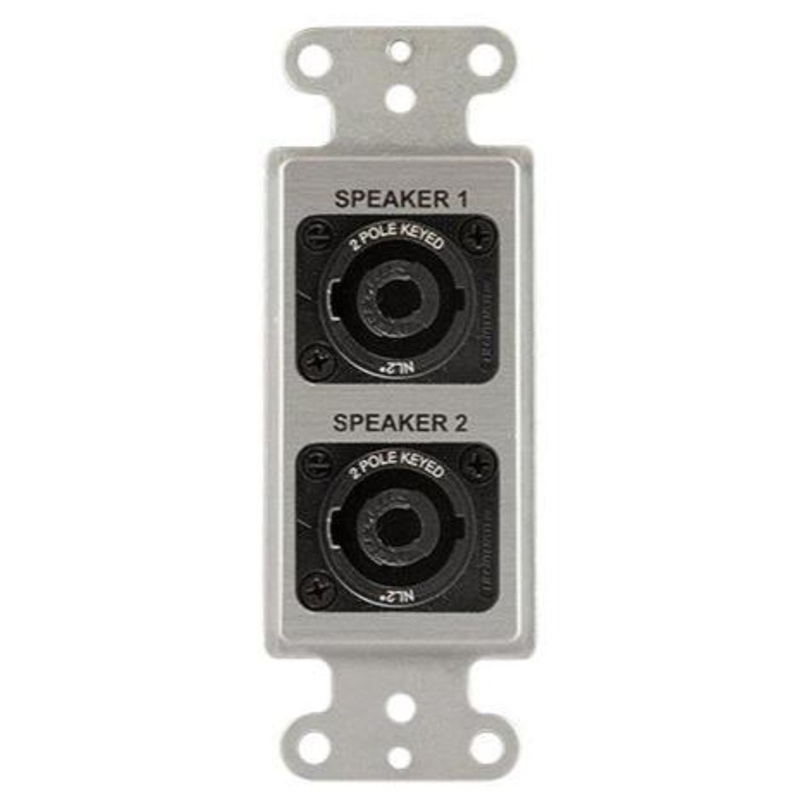Covid D1223S-CA Neutrik 2 Pole Speakon Wall Plate (Clear Anodized)