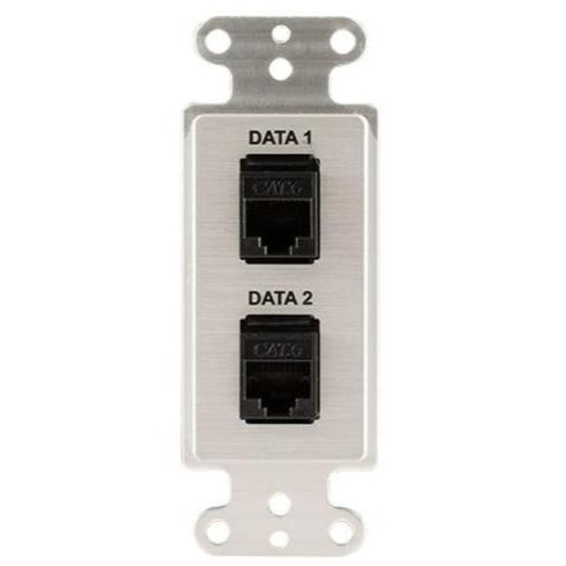 Covid D1230F-CA  Keystone RJ45-CAT6 Wall Plate (Clear Anodized)