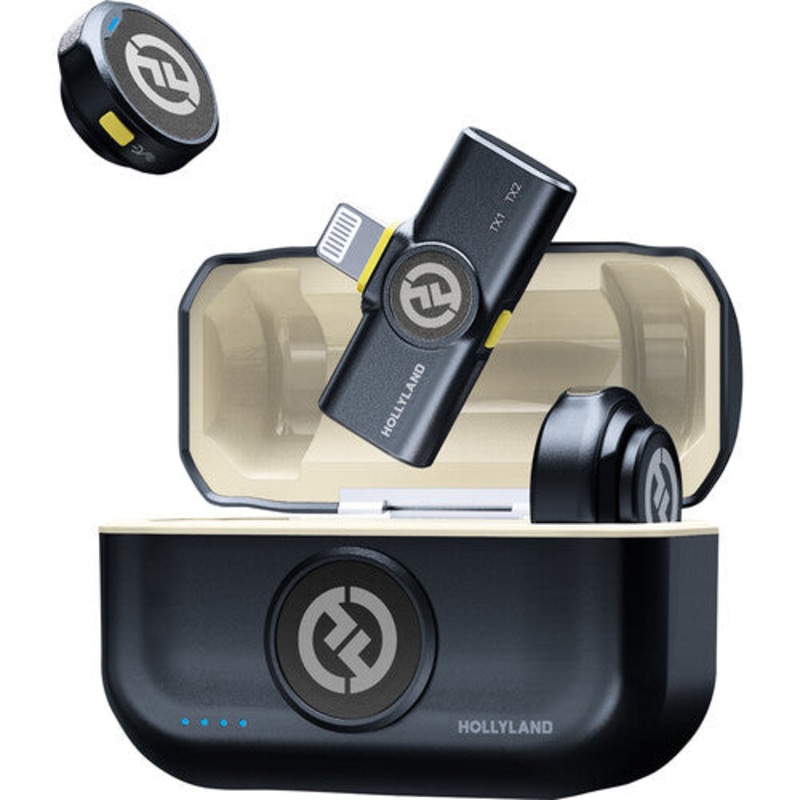 Hollyland LARK M2 LIGHTNING 2-Person Wireless Microphone System with Lightning Connector 2.4 GHz (Black)