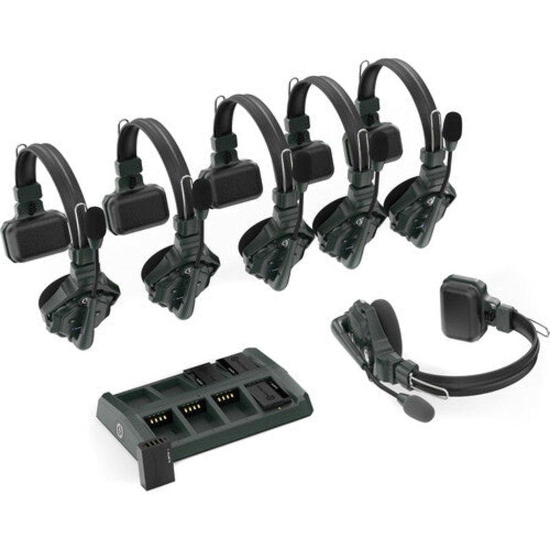 Hollyland SOLIDCOM C1-6S Full-Duplex Wireless DECT Intercom System With 6 Headsets (1.9 GHz)