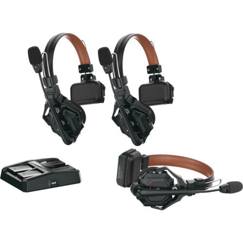 Hollyland SOLIDCOM C1 Pro-3S Full-Duplex Wireless Intercom System w/3 Headsets (1.9 GHz)
