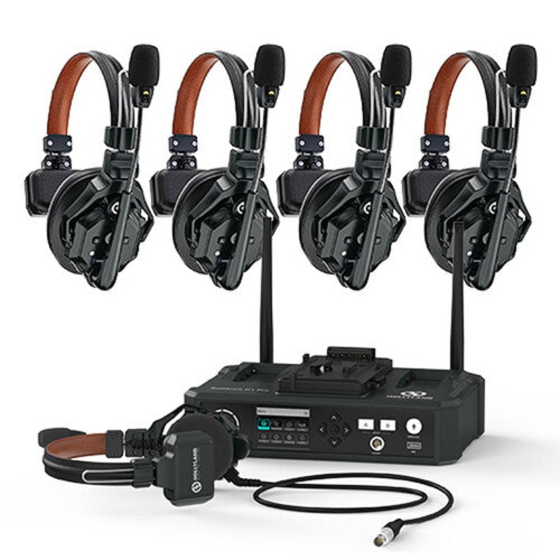 Hollyland SOLIDCOM C1 PRO-HUB4S ENC 5-Person Full-Duplex Wireless Intercom System with Hub (1.9 GHz)