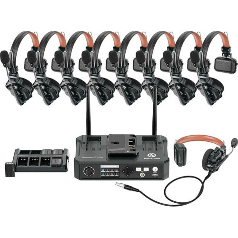 Hollyland SOLIDCOM C1 PRO-HUB8S ENC 9-Person Full-Duplex Wireless Intercom System with Hub (1.9 GHz)