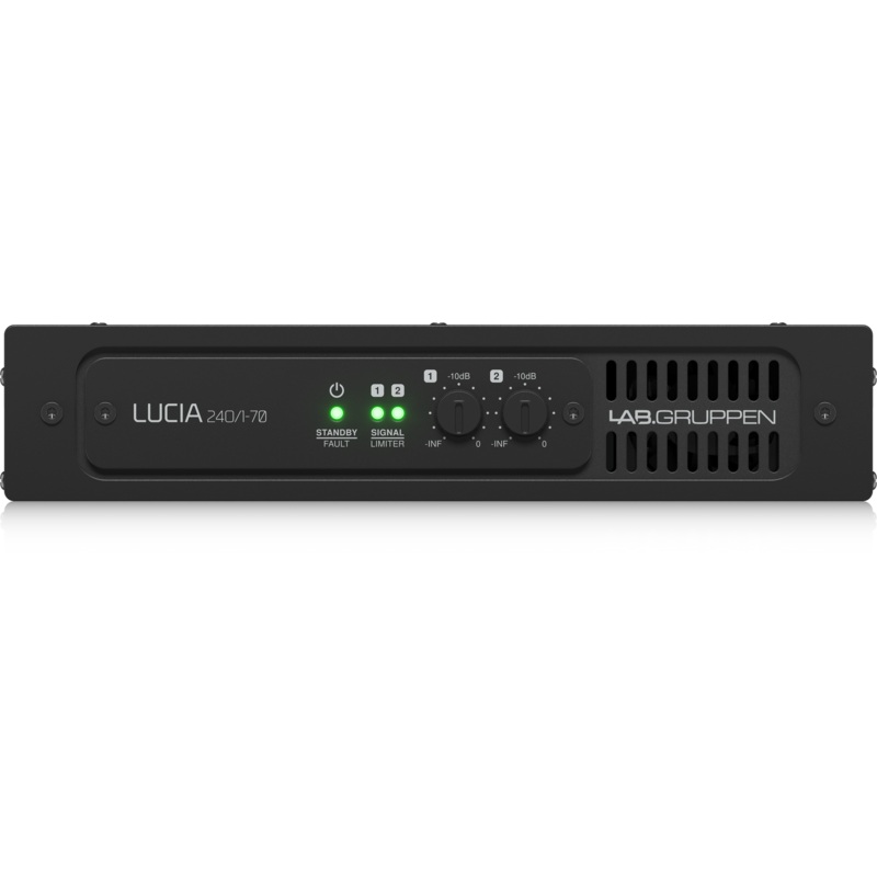 Lab Gruppen LUCIA 240/1-70 Compact Mono 240W Amplifier for High Impedance 70V Installation Applications