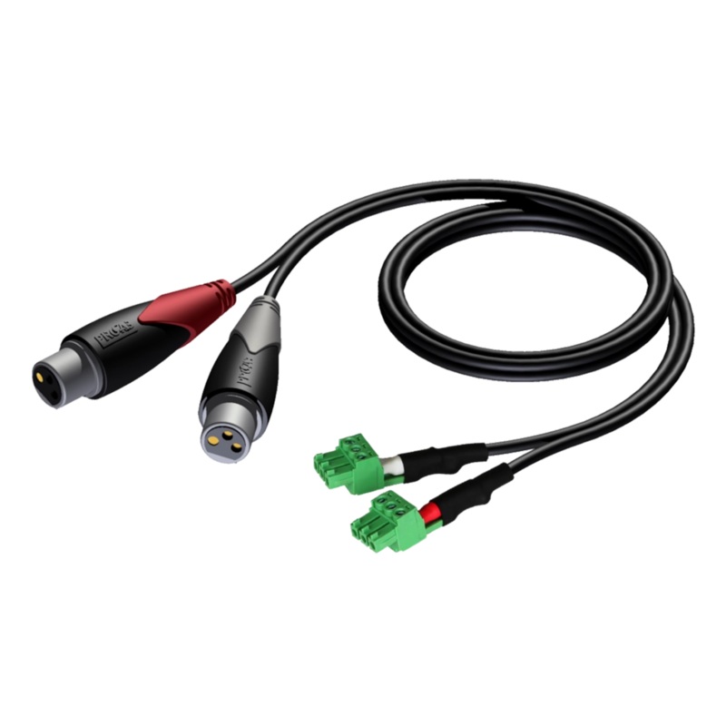 Audac CLA835/5 2 XLR Female to 2 Terminal Block