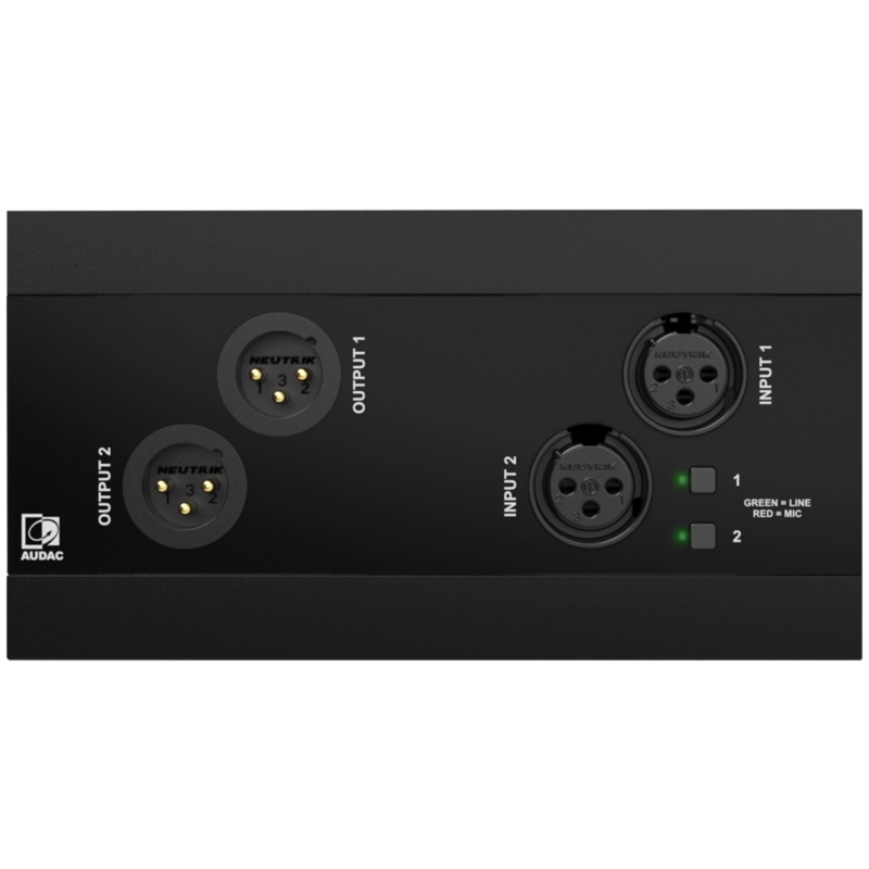 Audac NWP222/B Network Input & Output Panel (Black)