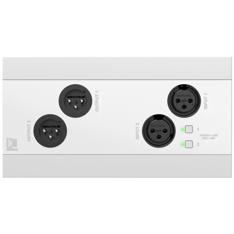 Audac NWP222/W Network Input & Output Panel (White)