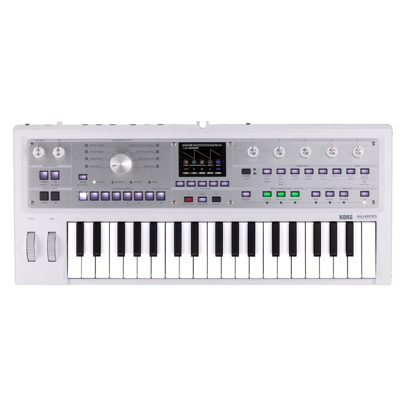 Korg MICROKORG MK2 Limited Edition Synthesizer / Vocoder (Metallic White)