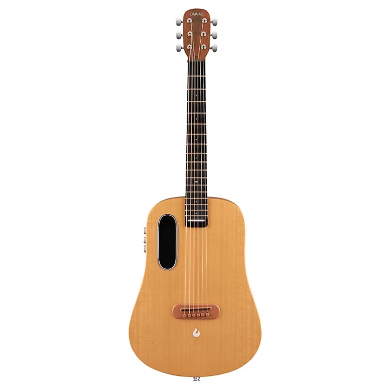 Lava Music LAVA ME AIR Acoustic Electric Guitar (Woodgrain Brown & Burlywood) – 36″