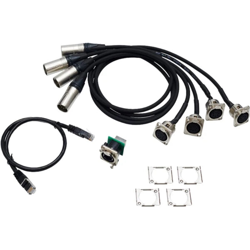 MA Lighting MA210629 5 Pin XLR Rack Mount Kit Adapter Cable Set for 4Port Node