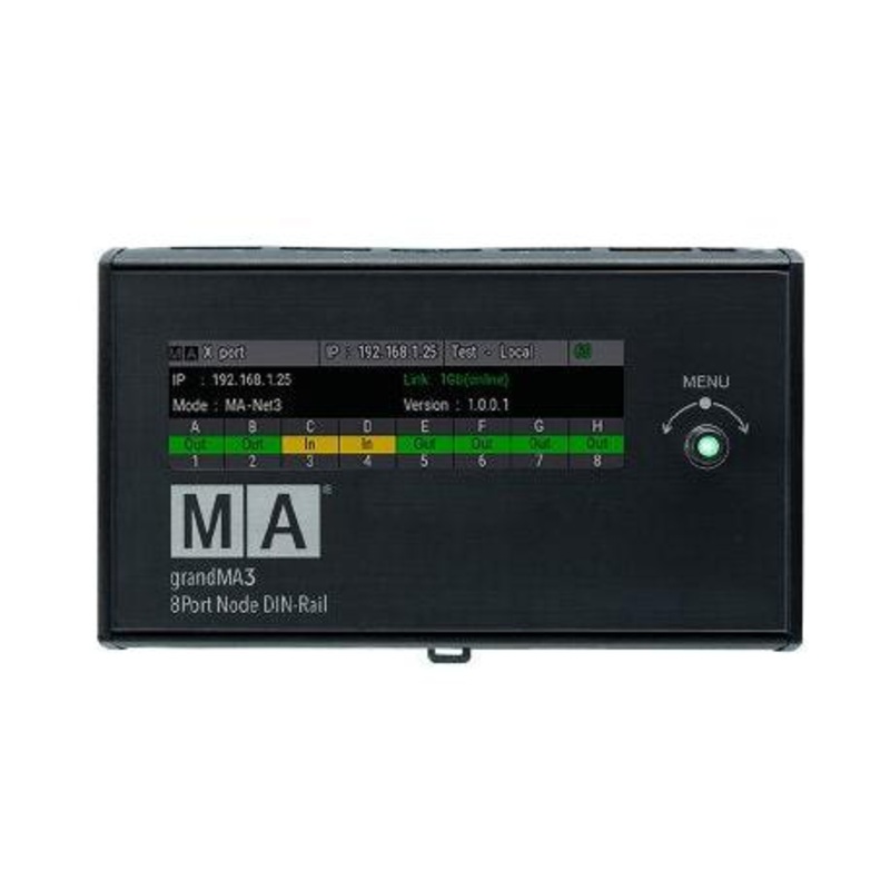 MA Lighting MA4011703 8Port Node DIN-RAIL Ethernet to DMX Converter