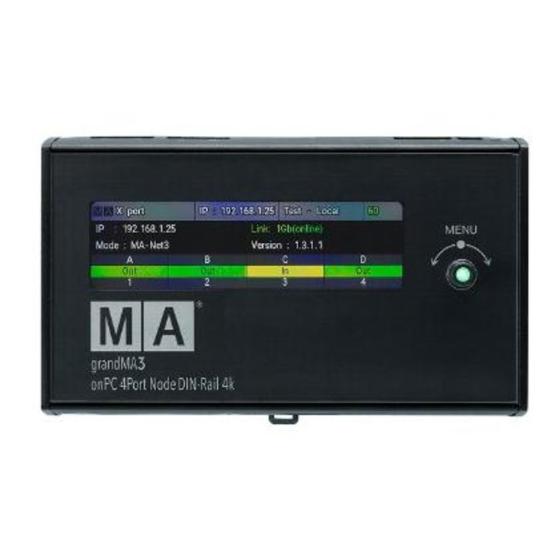MA Lighting MA4023580 On PC 4Port Node DIN-RAIL 4K Ethernet to DMX Converter