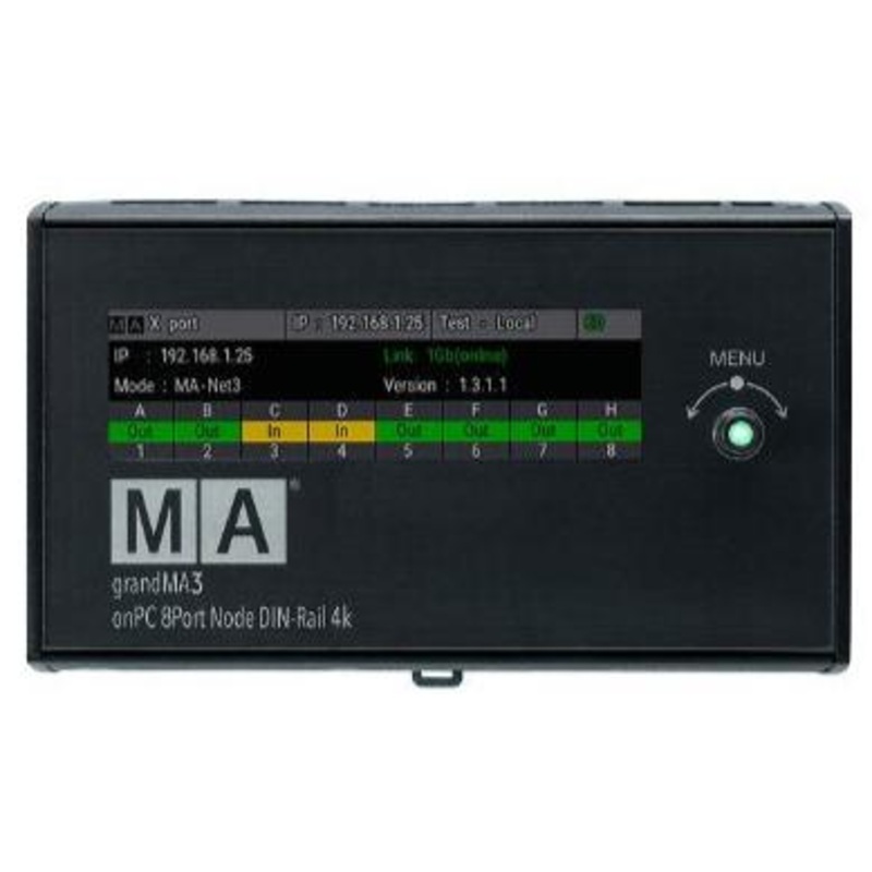 MA Lighting MA4023581 On PC 8Port Node DIN-RAIL 4K Ethernet to DMX Converter