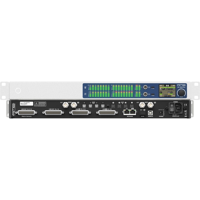RME M-1620 PRO 16×20 AD/DA Converter with AVB/Milan, ADAT, and MADI