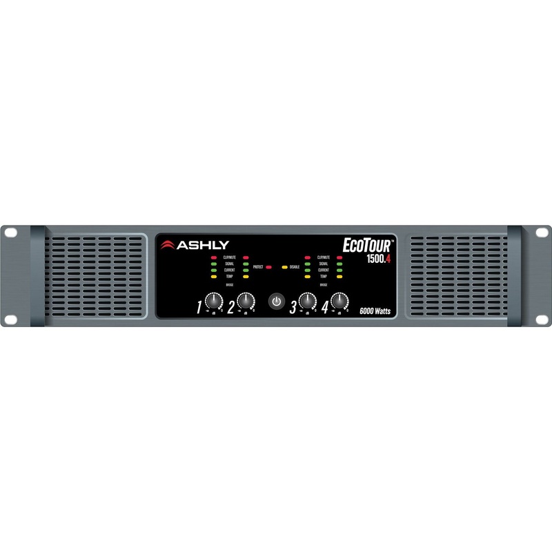 Ashly ECOTOUR 1500.4 High-Efficiency 4-Channel 6000W Touring Amplifier