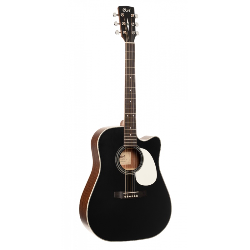 Cort MR500F-CED-BKS Acoustic Electric Guitar (Satin Black)
