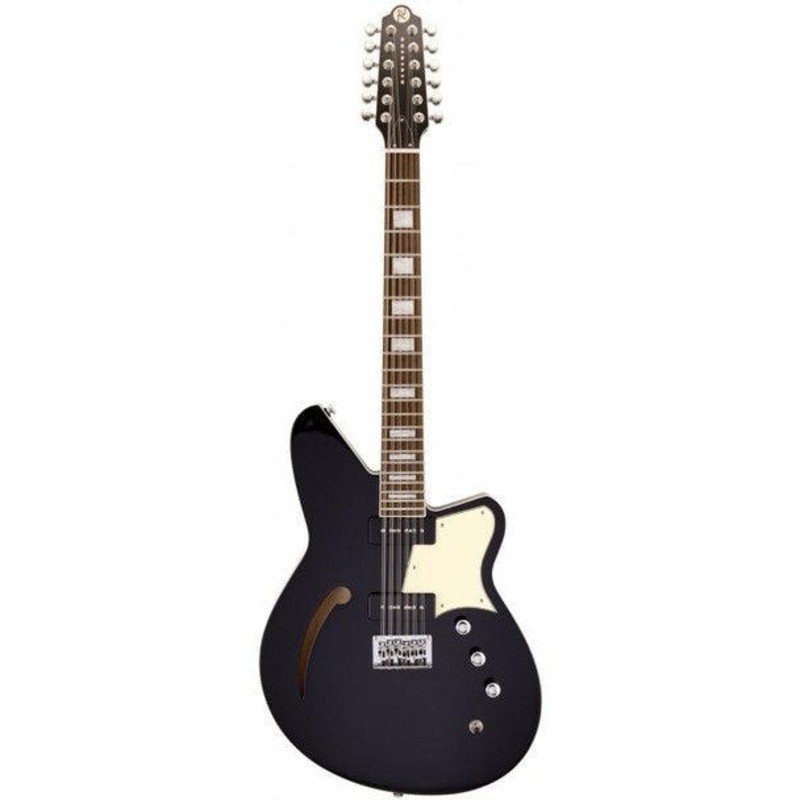 Reverend AIRWAVE 12 Semi Hollow-Body Electric Guitar (Midnight Black) – 12 Strings