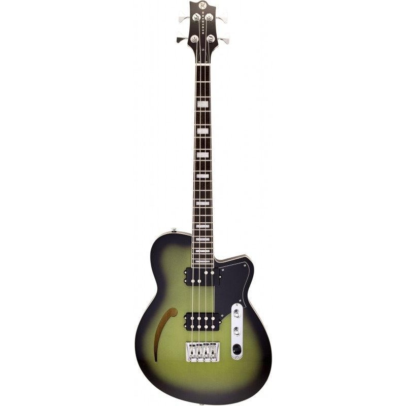 Reverend DUB KING Semi Hollow-Body Electric Bass Guitar (Avocado Burst)
