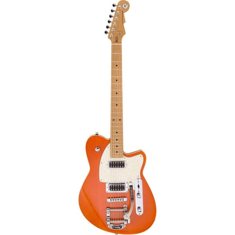 Reverend FR-G-roog-RM-RBRB-PL-B Flatroc Electric Guitar (Rock Orange)