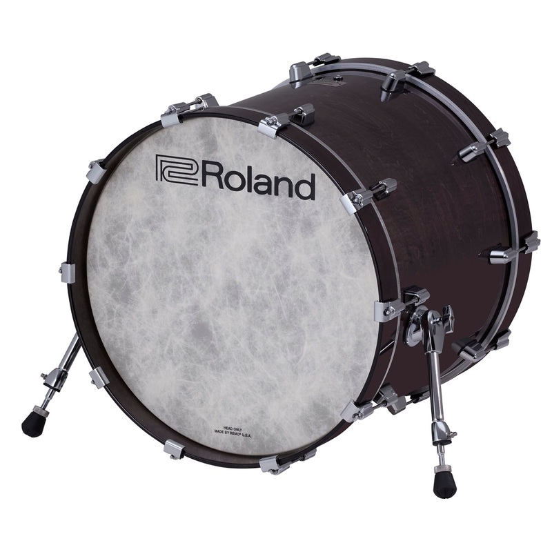 Roland KD-22-GE Acoustic Kick Drum (Gloss Ebony) – 22″